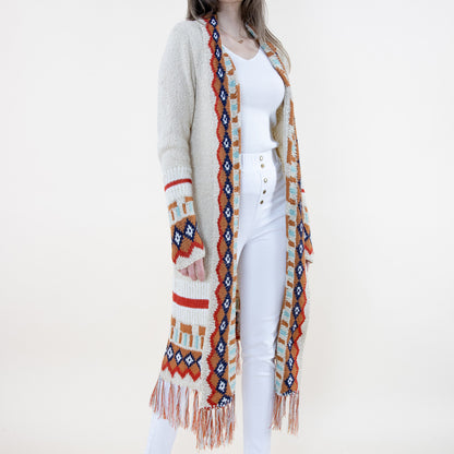 Tirbal Fringed Long Cardigan FP64097 (2PC)