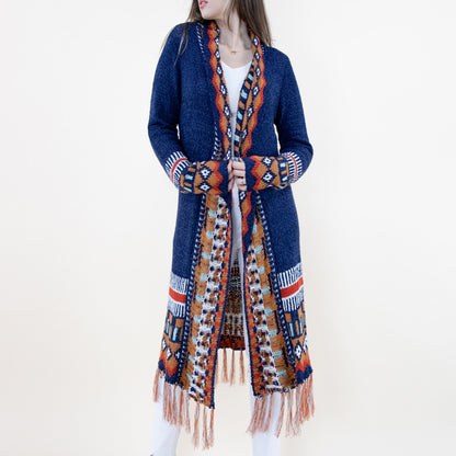Tirbal Fringed Long Cardigan FP64097 (2PC)