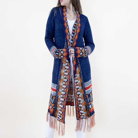 Tirbal Fringed Long Cardigan FP64097.. (2PC)