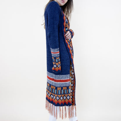Tirbal Fringed Long Cardigan FP64097 (2PC)