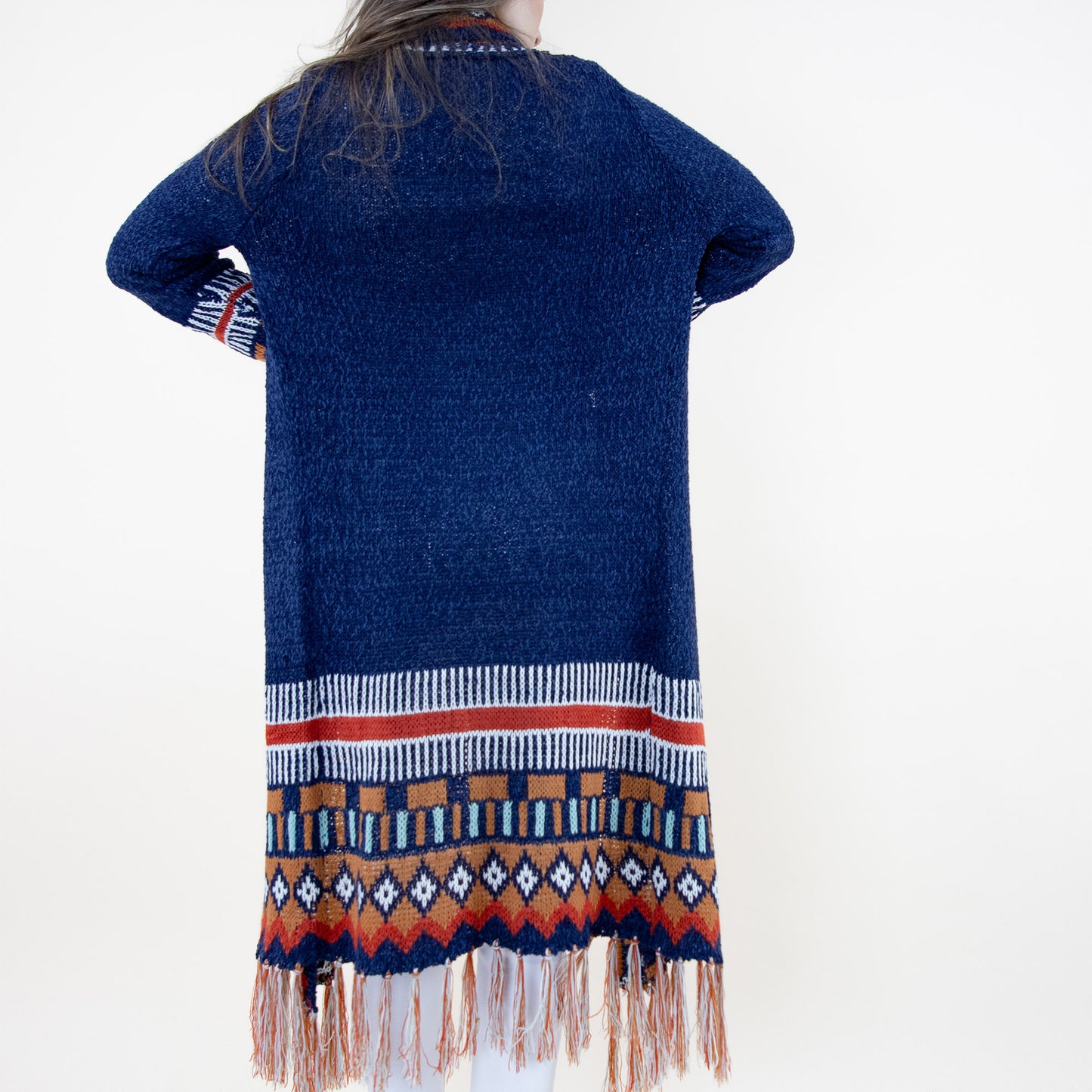 Tirbal Fringed Long Cardigan FP64097 (2PC)