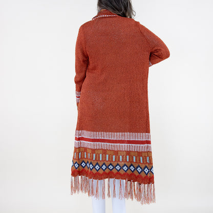 Tirbal Fringed Long Cardigan FP64097 (2PC)