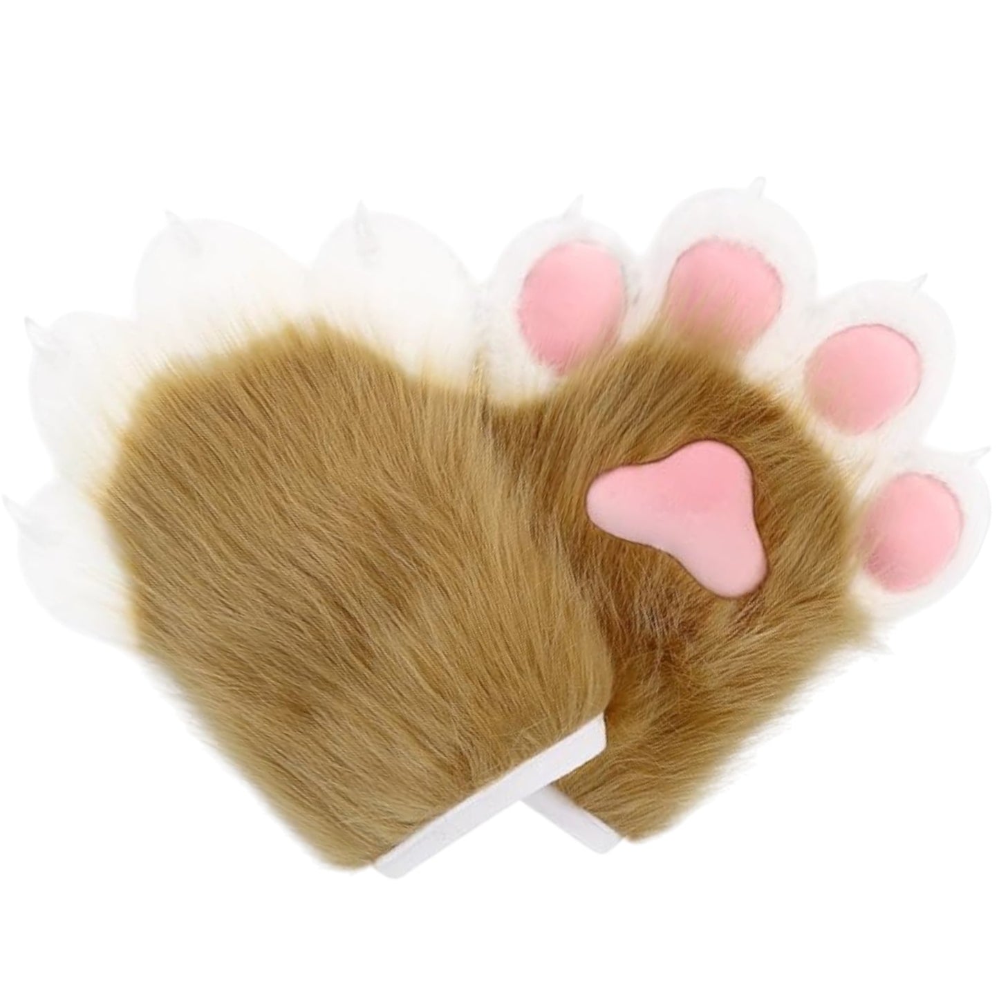 Faux Fur Cat Paws Furry Gloves Animal Mittens GE5829-1 (12PAIR)