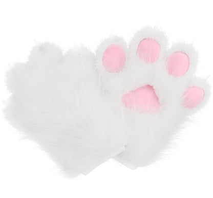 Faux Fur Cat Paws Furry Gloves Animal Mittens GE5829-1 (12PAIR)