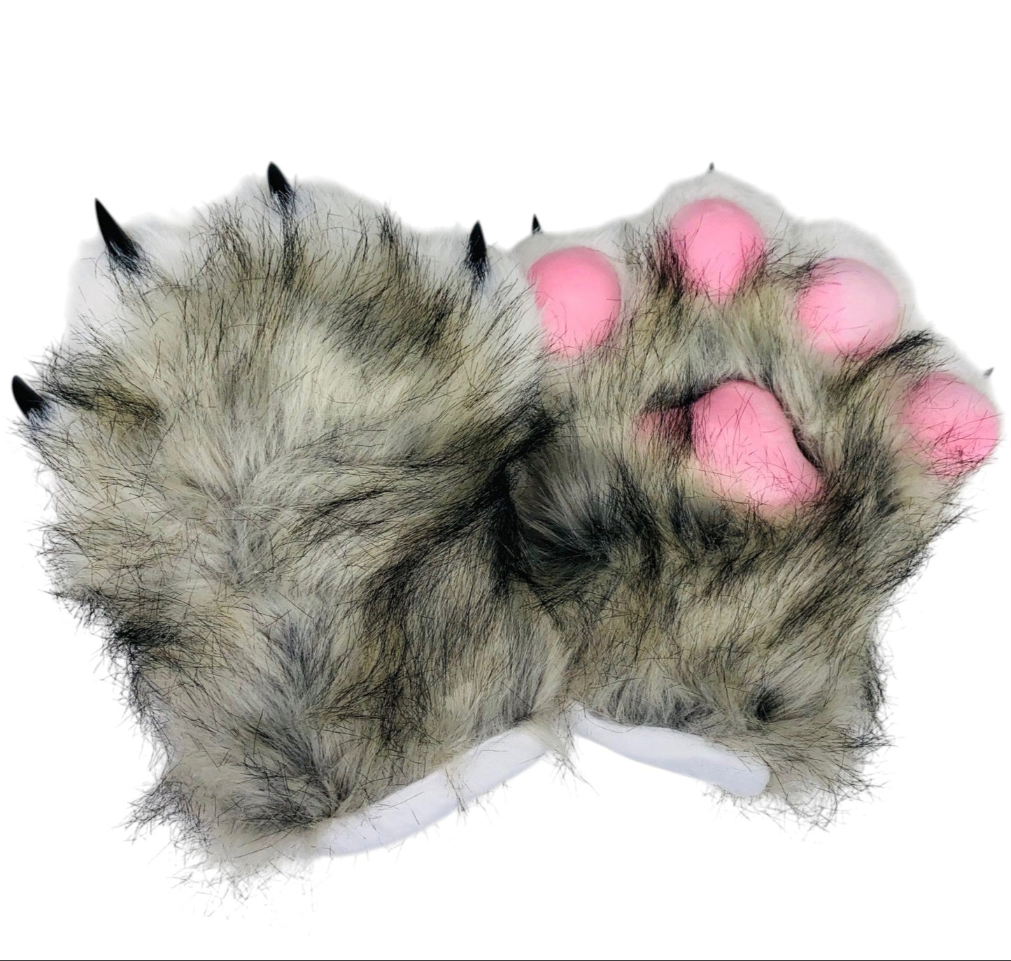 Faux Fur Cat Paws Furry Gloves Animal Mittens GE5829-1 (12PAIR)