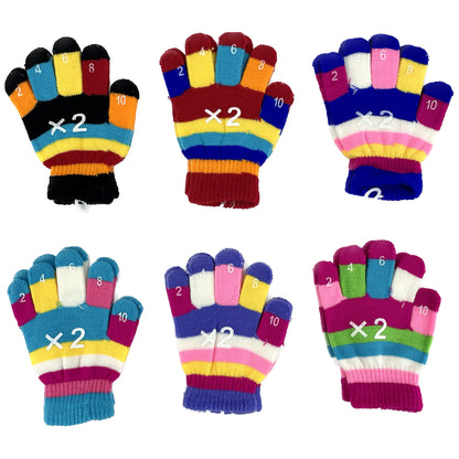 Kids Counting Colorful Gloves GL12 (12PAIR)