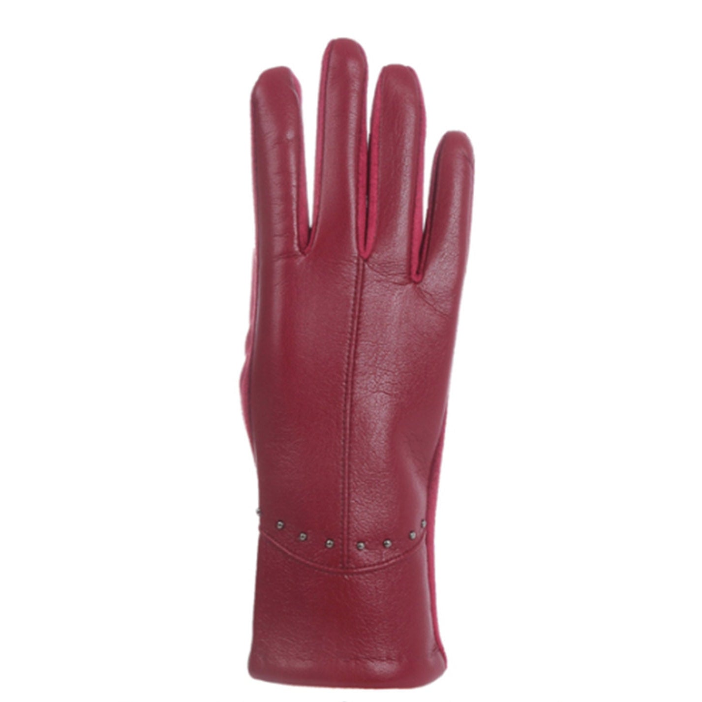 Women's Faux Leather Rhinestone Decor Gloves GL179 (12PAIR)
