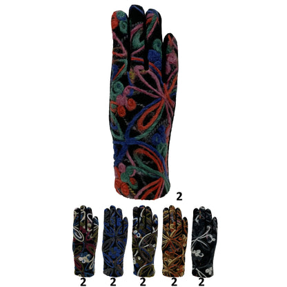 WOMEN'S PATTERN TOUCH SCREEN GLOVES GL190. (12PAIR)