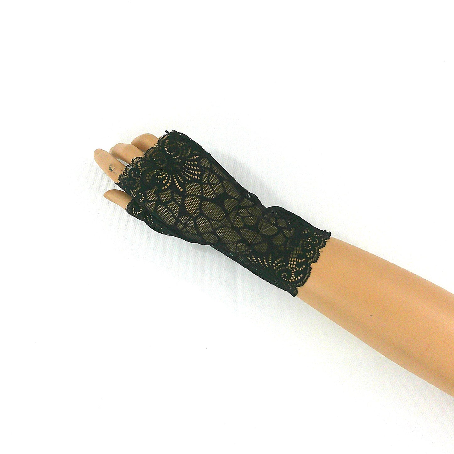 Pattern Mesh Fingerless Gloves WG140A (3pc)