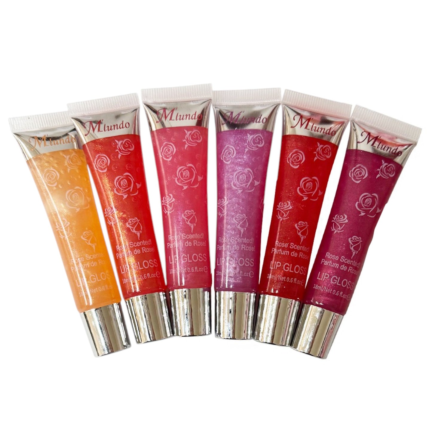 MIUNDO ROSE SCENTED LIP GLOSS GZ8010143 (24PC)