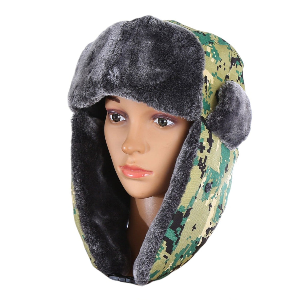 Camo Winter Hat With Lining H207 (12PC)