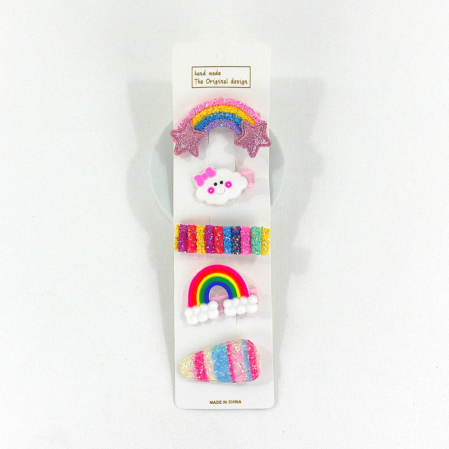 Kids Cute Cartoon Unicorn Rainbow Cupcake Hair Clips HB4229-18 (12PC)