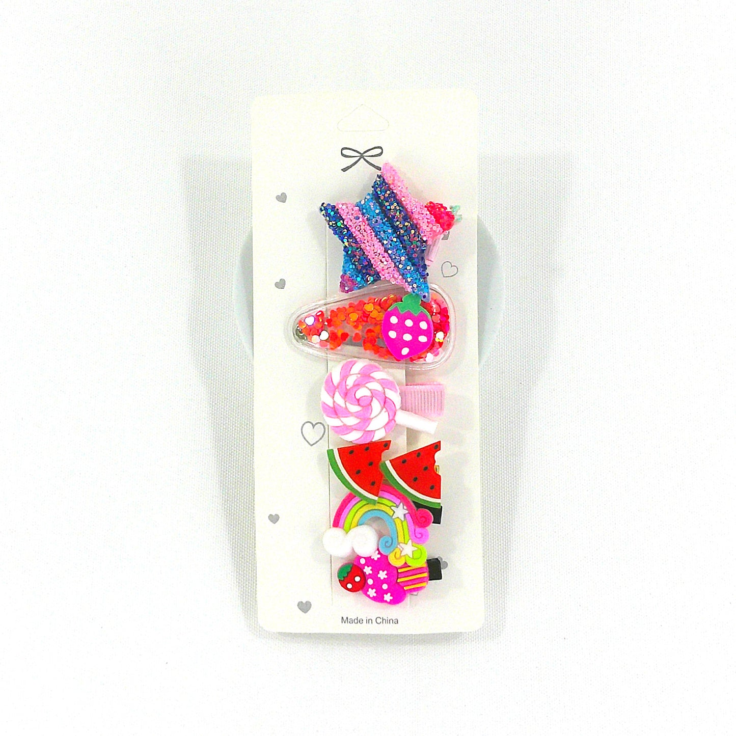 Kids Cute Cartoon Unicorn Rainbow Cupcake Hair Clips HB4229-18 (12PC)