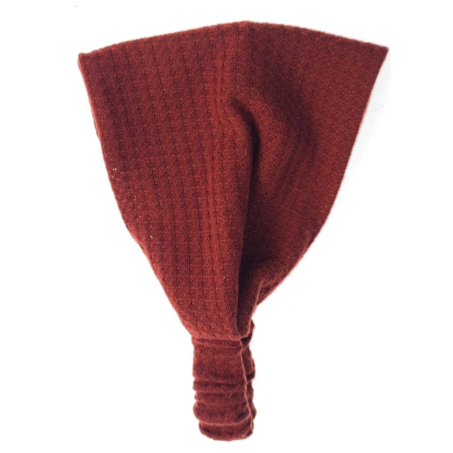 SOLID COLOR WAFFLE ELASTIC HAIR BANDANA 4112-27 (6pc)