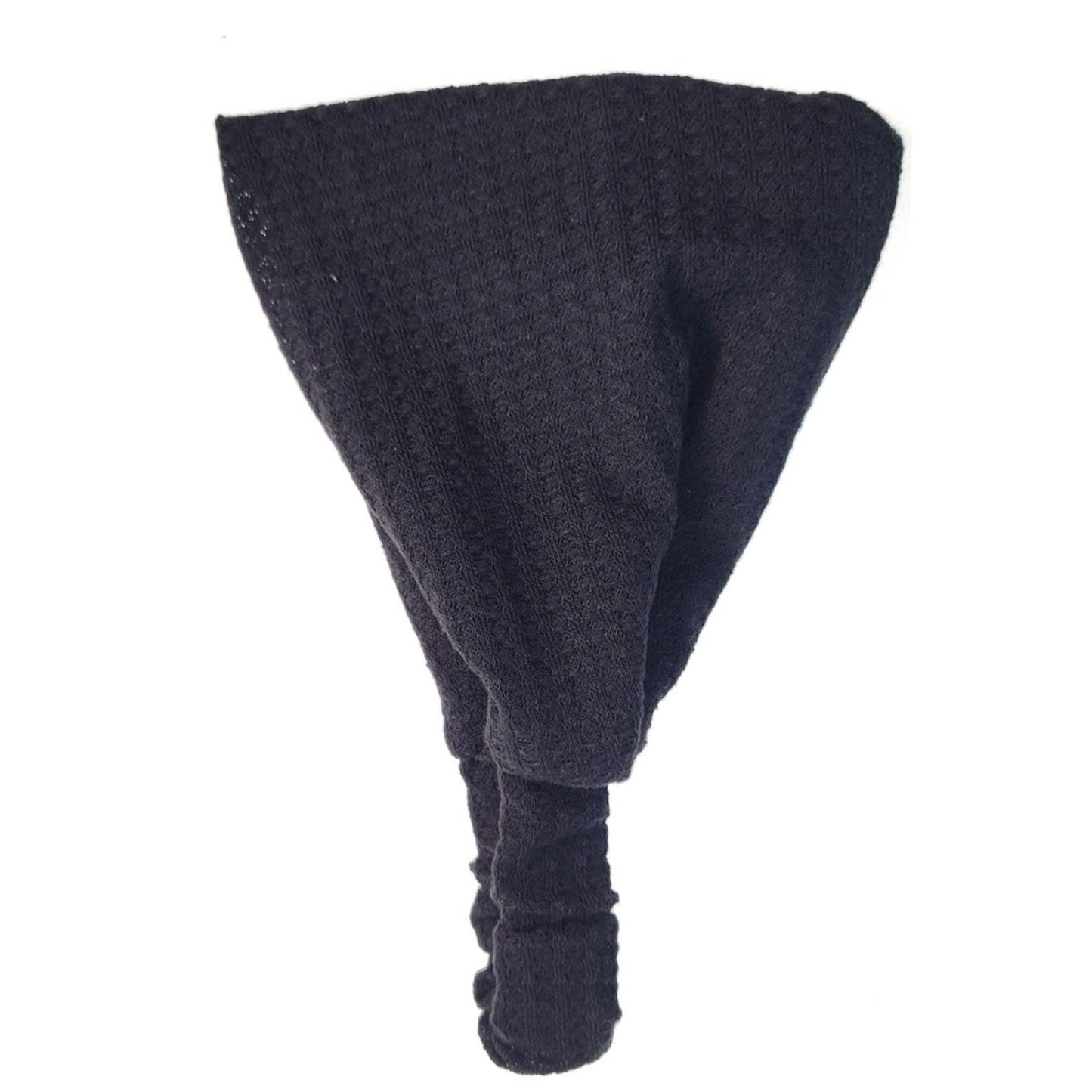 SOLID COLOR WAFFLE ELASTIC HAIR BANDANA 4112-27 (6pc)