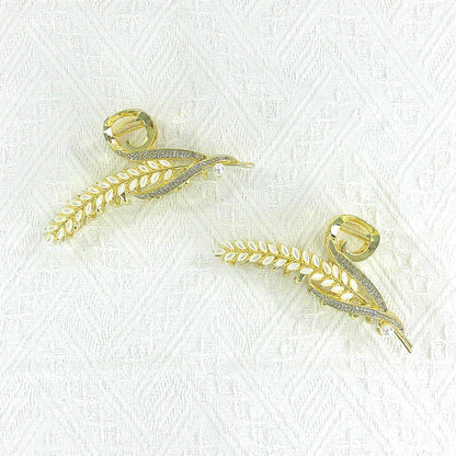 5.5 Inches Rice Metal Curve Claw Clip HC4221-4 (12PC)