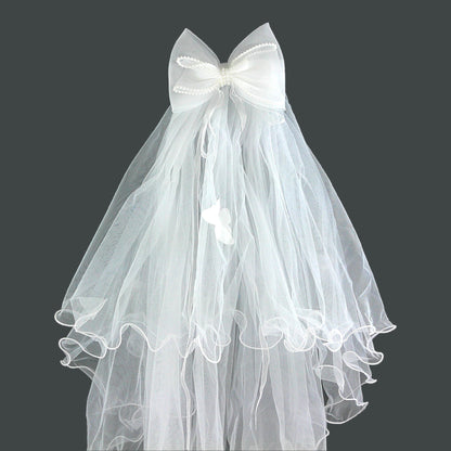KIDS BOW BUTTERFLY VEIL HAIR DECO CLIP 4315-1 (12PC)