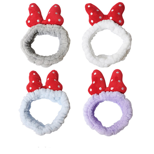CUTE DOT RIBBON SPA HEADWRAP HW3702-36 (12PC)