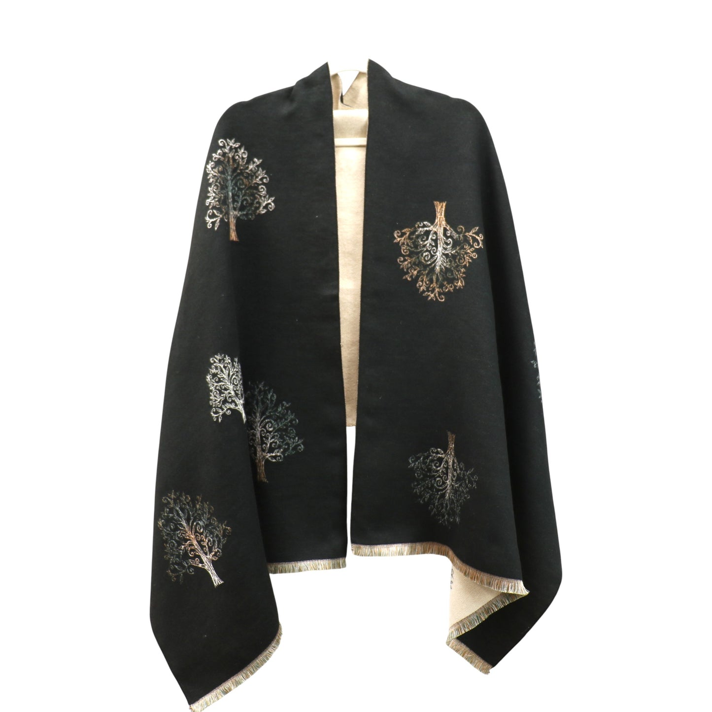 Cashmere Feel Winter Reversible Lucky Tree patten  Scarves SCF1230-34 (12PC)