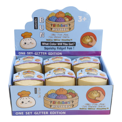 Glitter Maltose Sugar Squishy Dumpling Toy JT6610-15 (12PC)