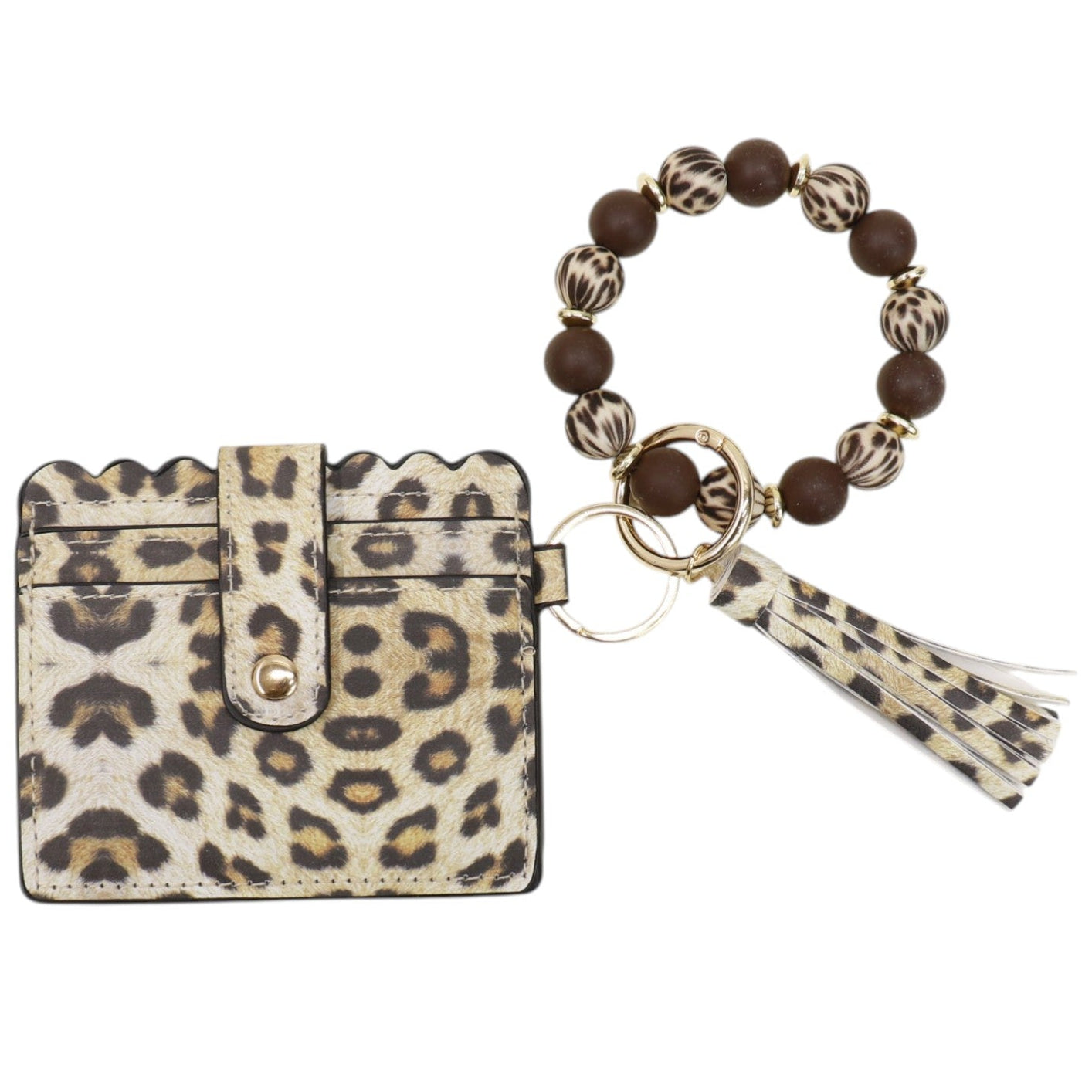 Silicone Bracelet Leather Wallet Tassel JB6126-12 (12PC)