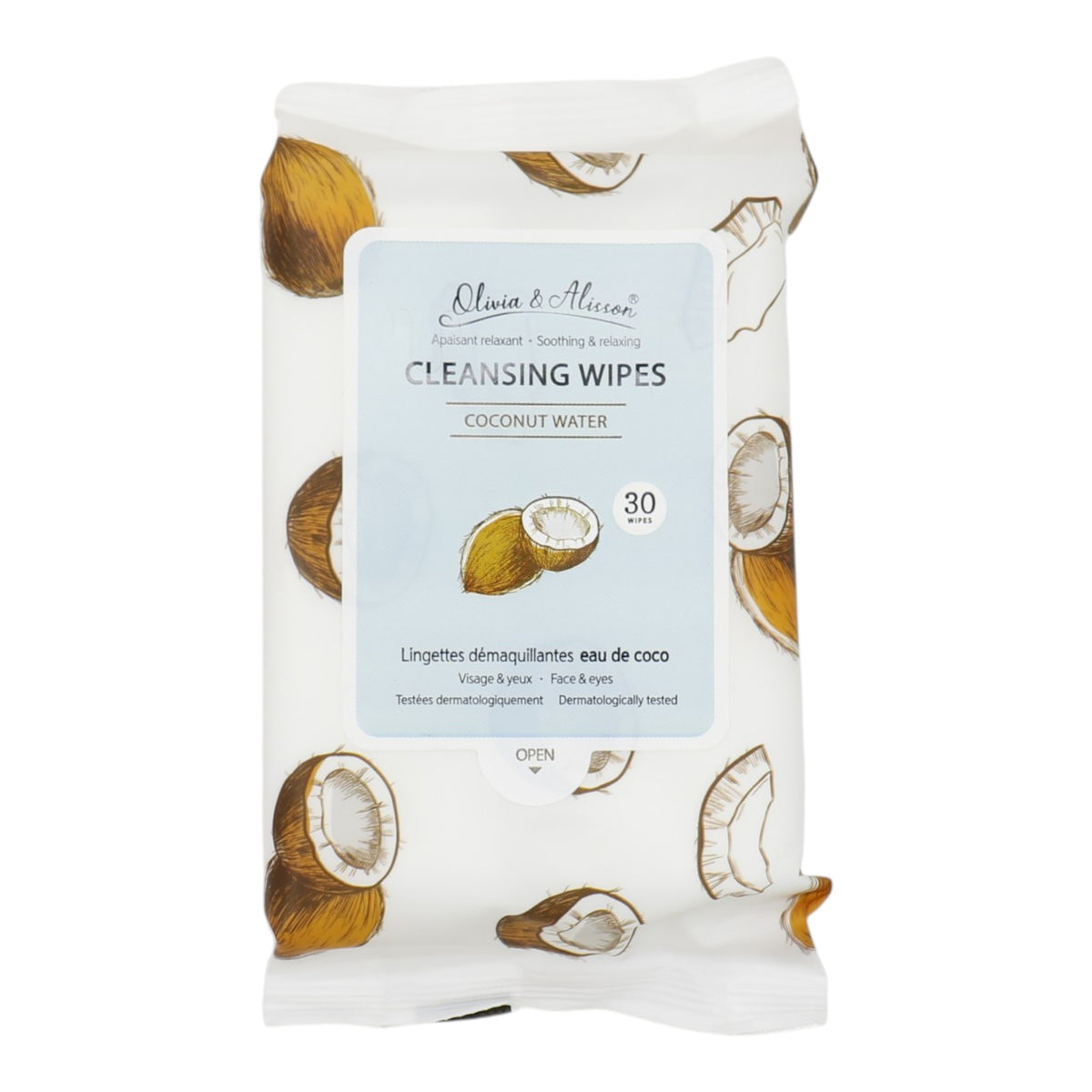 Coconut Water Cleansing Makeup Remover Wipes MIT001 (6PK)