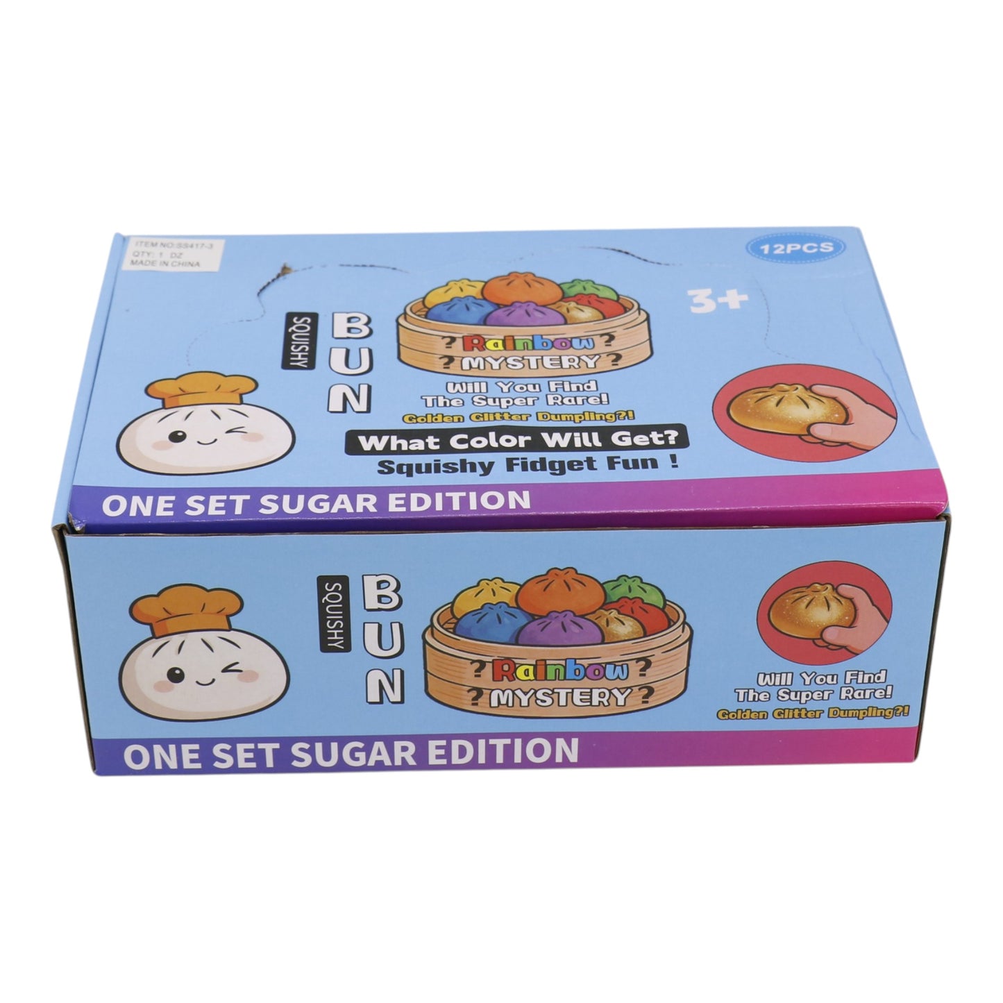 Glitter Jiggly Bun Squishy Dumpling Toy SS417-7 (12PC)