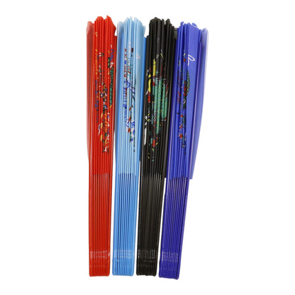 Dragon Large Traditional Perigon Line Dance Folding Fan 0640 (12PC)