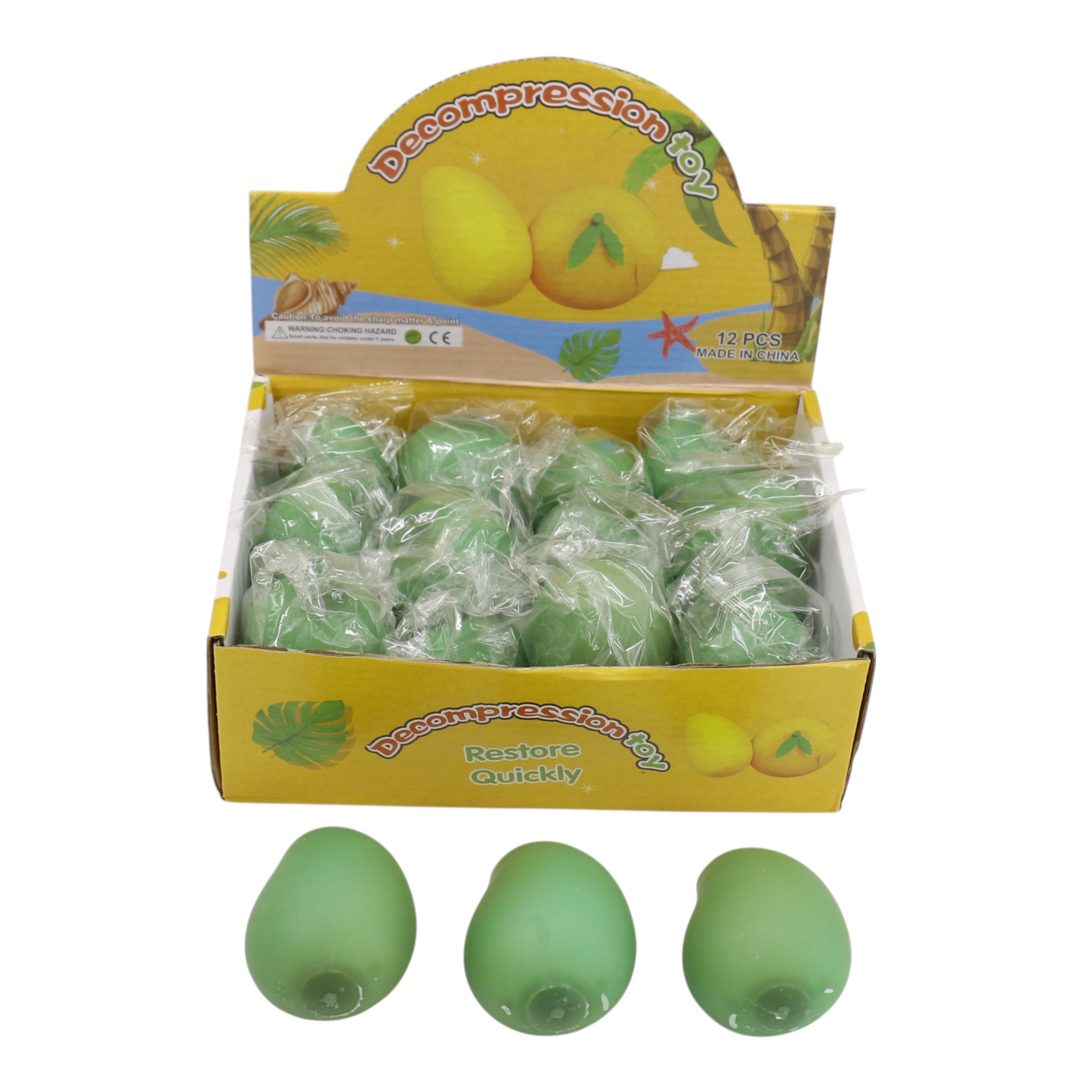 Avocado Flour Squishy Toy JT6608-3 (12PC)