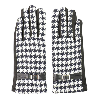 Women's Houndstooth Touch Screen Gloves GL183.. (12PAIR)