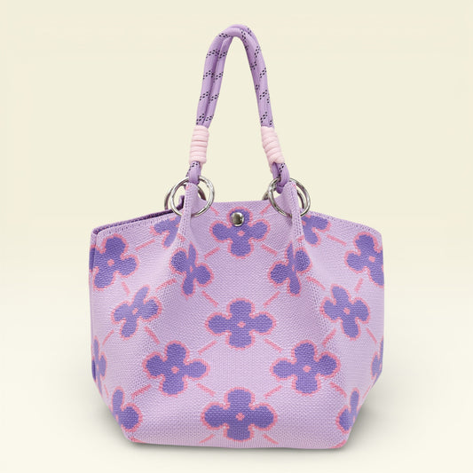 Lucky Flower Pattern Knitted Tote Bag SS51223 -19 (3PC)