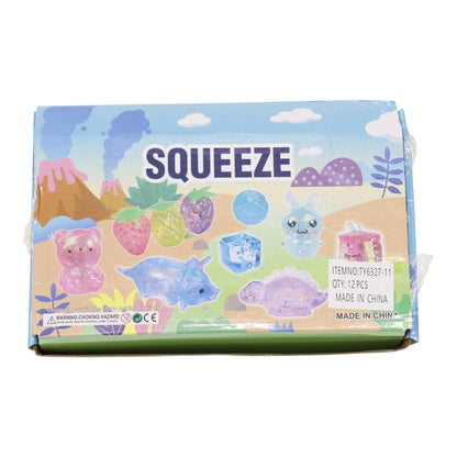 Iridescent Glitter Cube Maltose Putty Filled Squishy TY6327-11 (12PC)