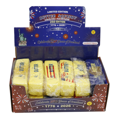 250th Patriotic USA Butter Soft Slow Rising Foam Squishy JT6506-24 (12PC)