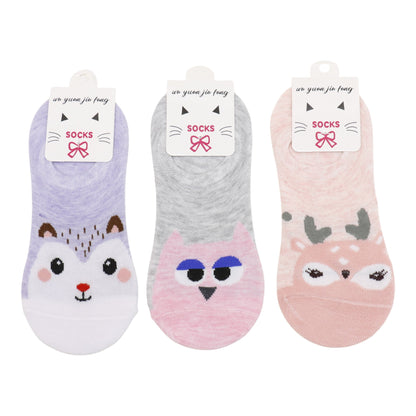 Women's Cute Animal Cartoon Fake Socks SS3208-108. (12PC)