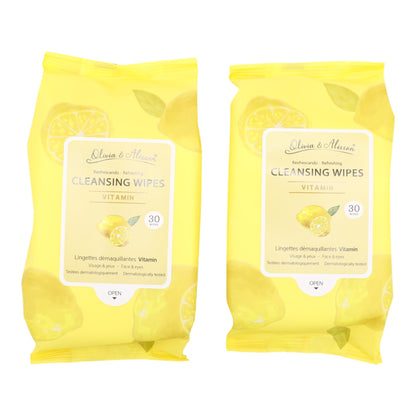 Vitamin Cleansing Makeup Remover Wipes MIT011. (6PK)