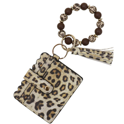 Silicone Bracelet Leather Wallet Tassel JB6126-12 (12PC)