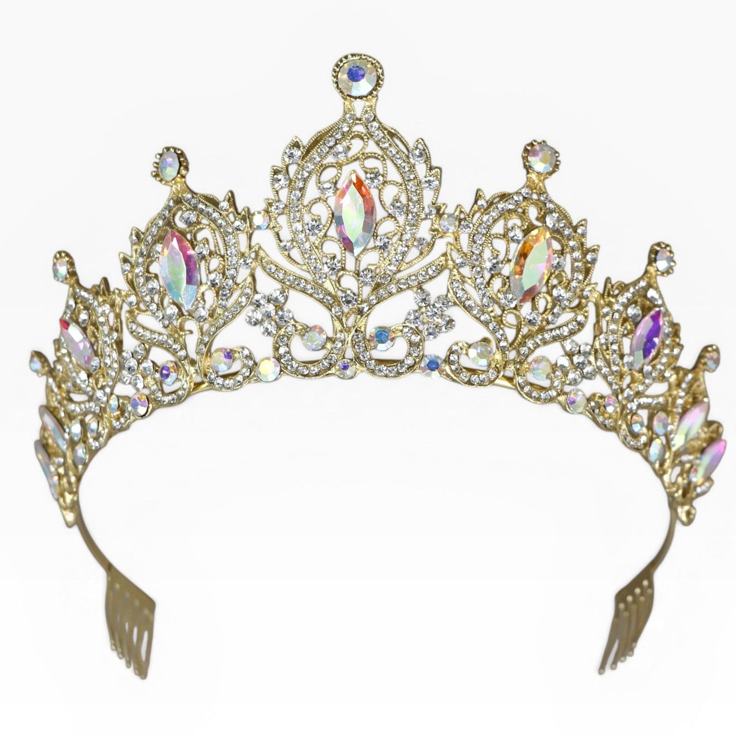 Crystal Tiara Crown HT0933 (2PC)