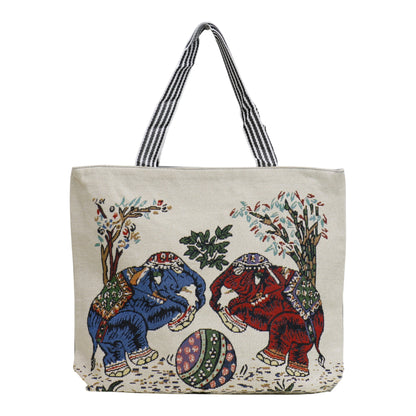 Elephant Embroidery Tote Bag BG314-8. (12PC)