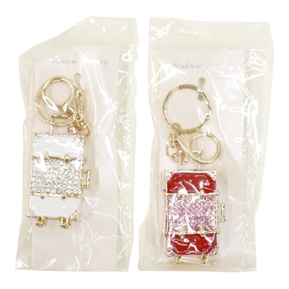 Cute Suitcase-Shaped Rhinestone Keychain and Bag Charm JK6303-22 (12)