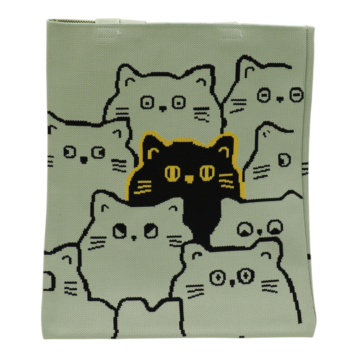 Cute Cat Pattern Knitted Tote Shoulder Bag JB6711-1! (12PC)