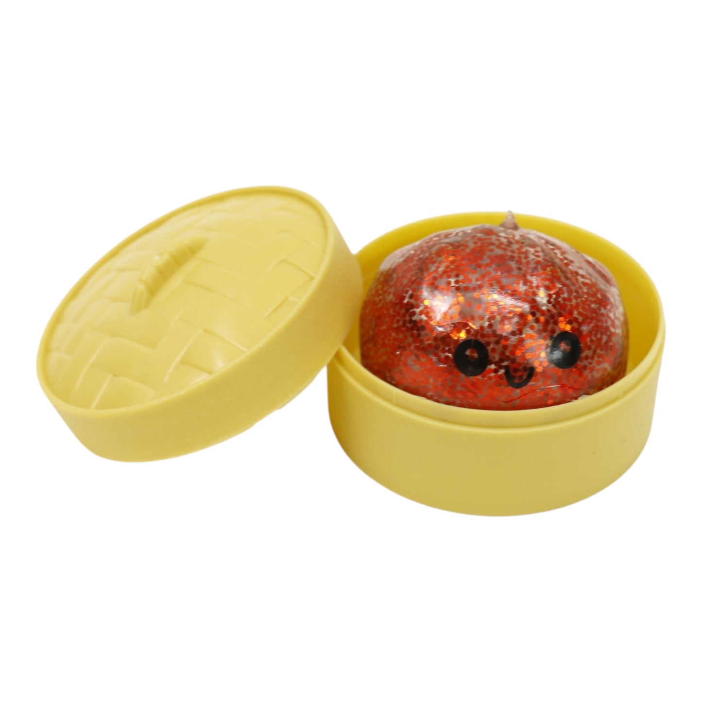 Mini Glitter Gel Bead Squishy Dumpling With Steamer SQ6606-3. (12PC)