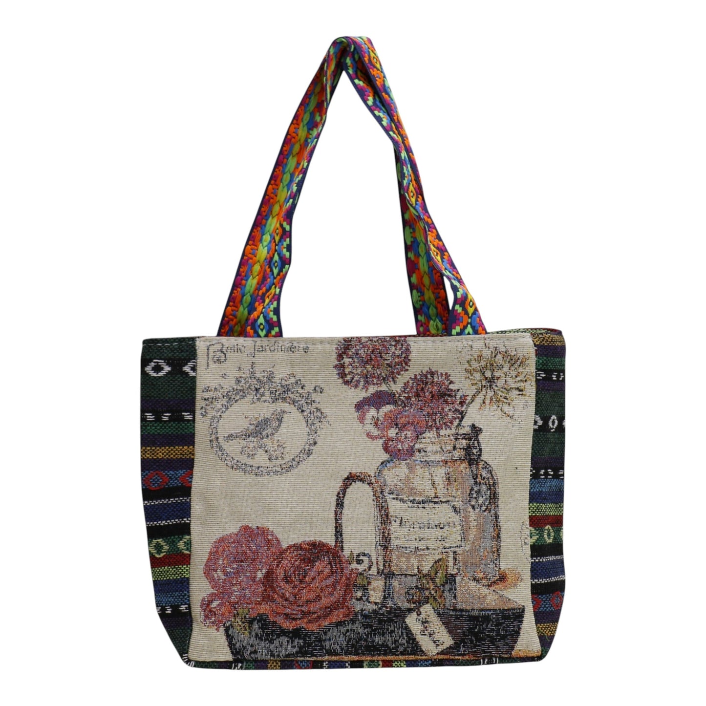 Bird Flower Embroidery Small Tote Shoulder Bag BG4107-16. (12PC)