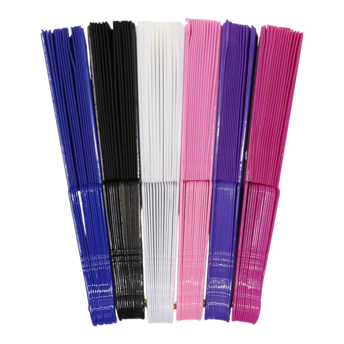 Solid Color Hand Held Folding Fan JF6323-1! (12PC)