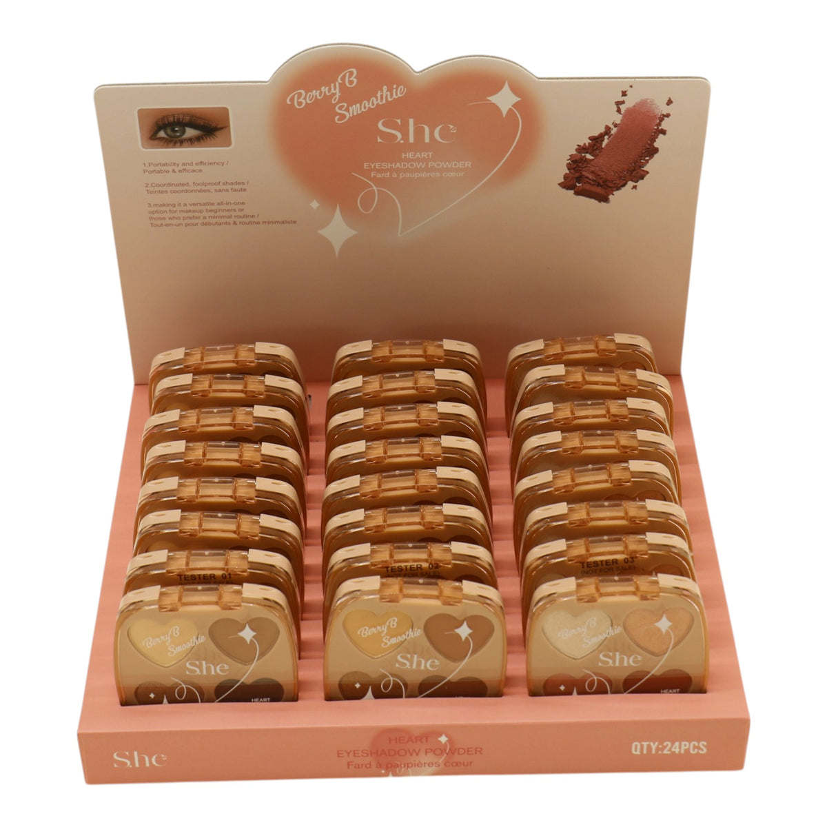 S. He 4 Color Eyeshadow Palette EP1085 (24PK)