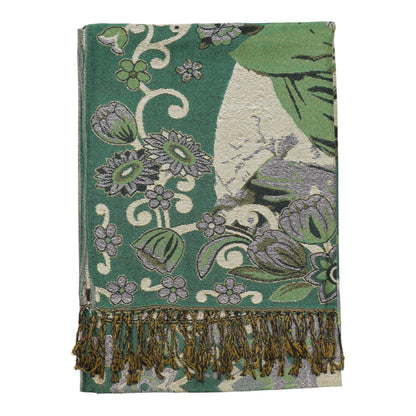 Metallic Pashmina Frida Kahlo SCF4814-1. (12pc)