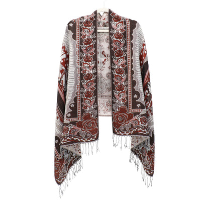 Metallic Pashmina Our Lady of Guadalupe SCF3719-28. (12PC)