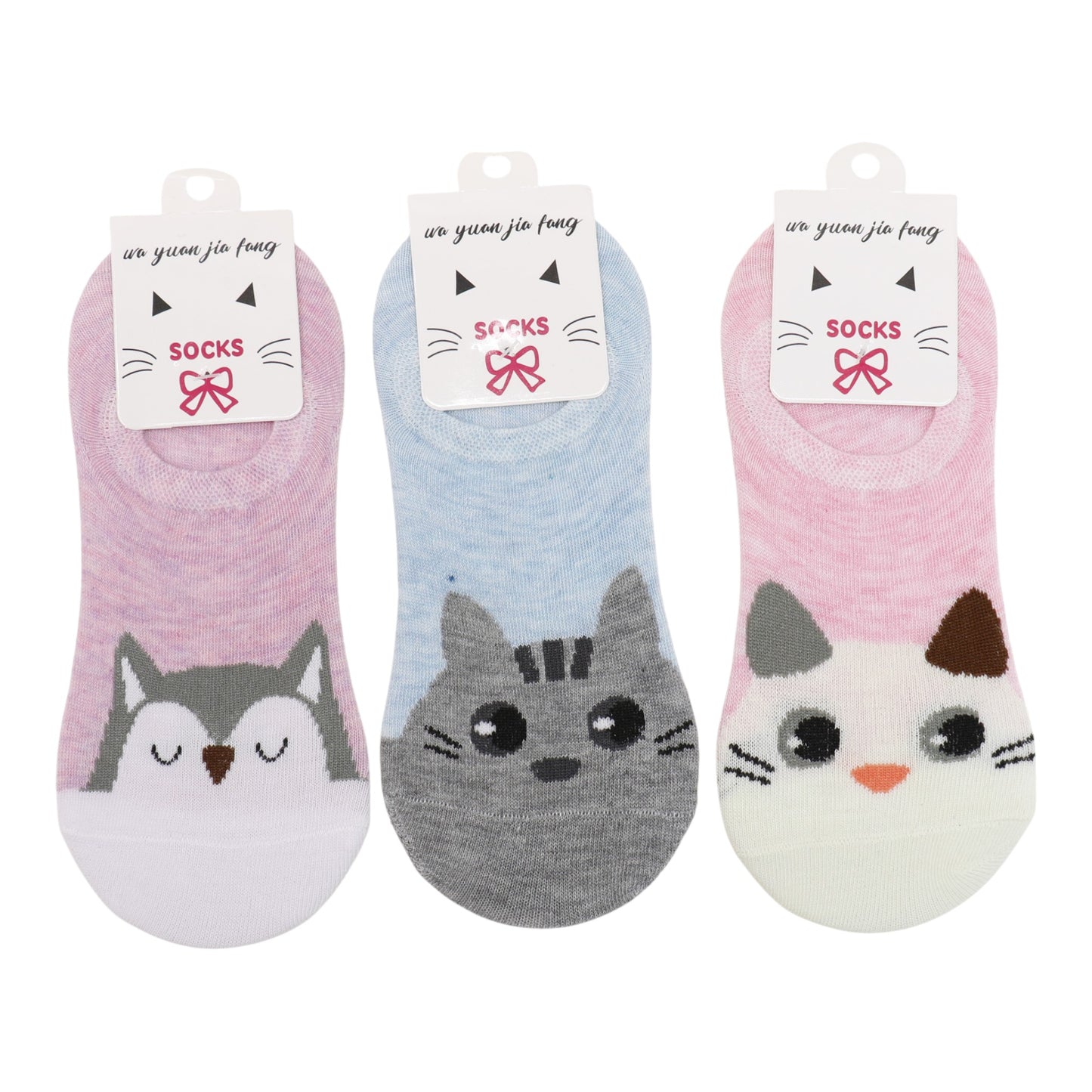 Women's Cute Animal Cartoon Fake Socks SS3208-108. (12PC)