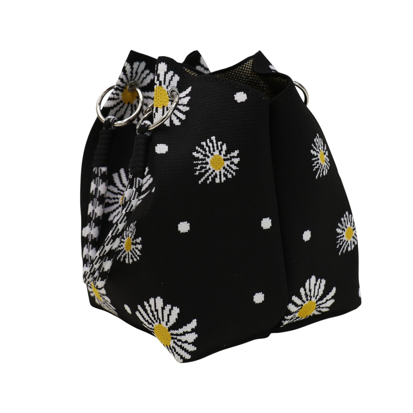 Daisy Pattern Cord Strap Knitted Tote  Bag SS51118-34 (3PC)