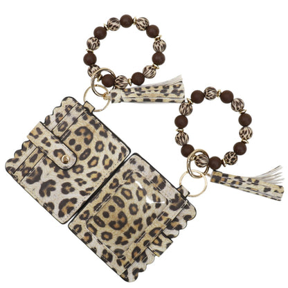 Silicone Bracelet Leather Wallet Tassel JB6126-12 (12PC)