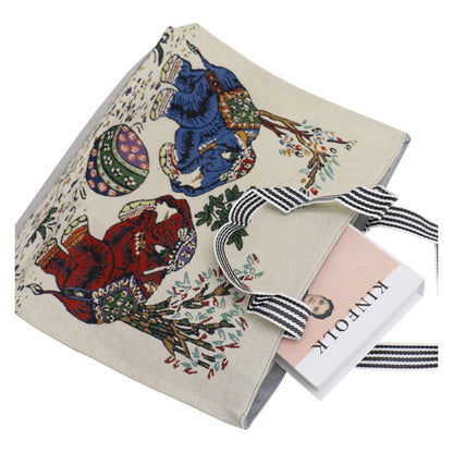 Elephant Embroidery Tote Bag BG314-8. (12PC)